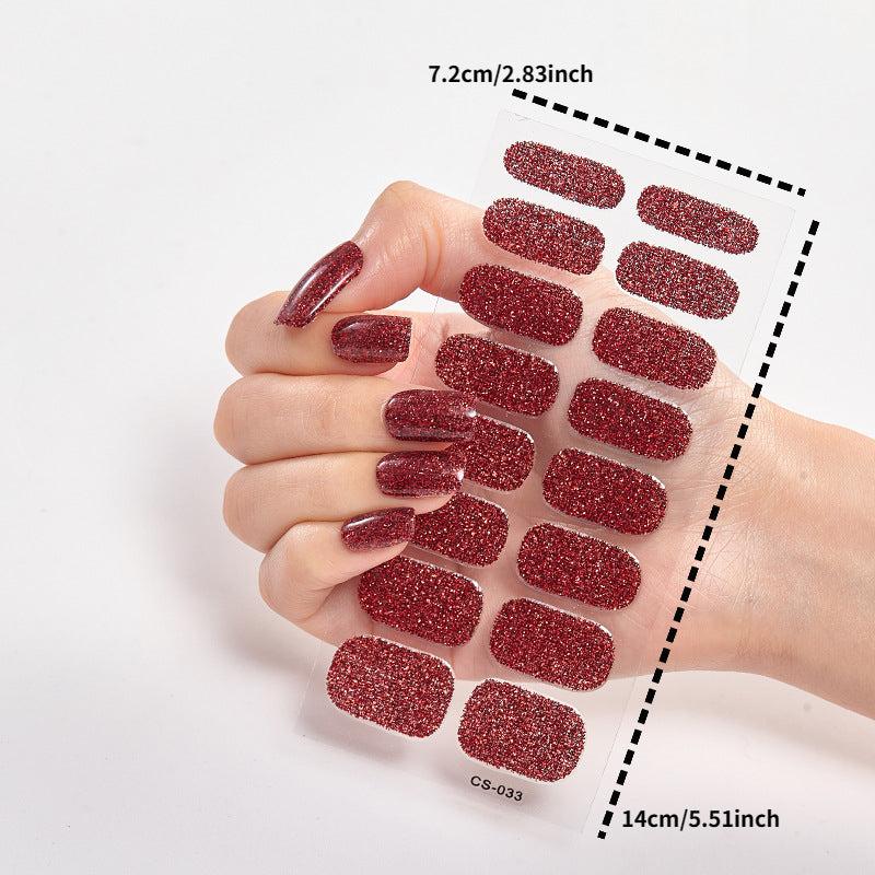 16Pcs Nail Polish Nail Decoration DIY Powder Sequins Glitter Nail Sticker