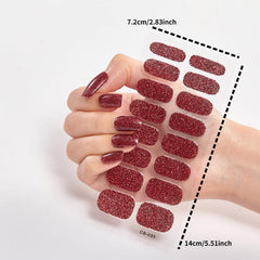 16Pcs Nail Polish Nail Decoration DIY Powder Sequins Glitter Nail Sticker