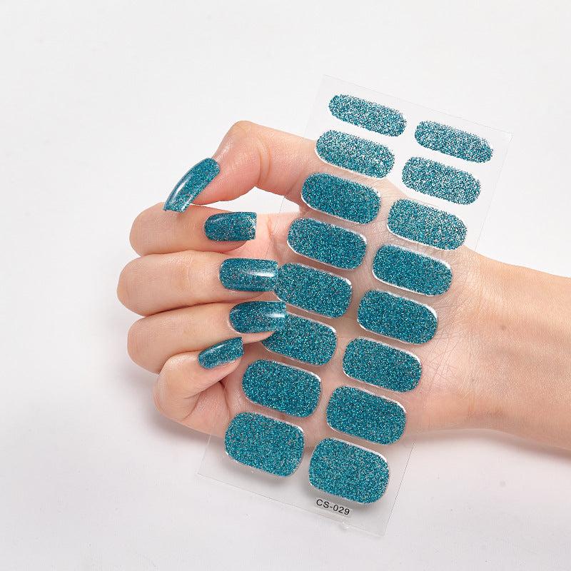 16Pcs Nail Polish Nail Decoration DIY Powder Sequins Glitter Nail Sticker