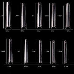 600 pcs Clear Long Coffin Nails Tips for Acrylic & Press On