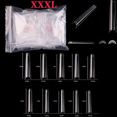 600 pcs Clear Long Coffin Nails Tips for Acrylic & Press On