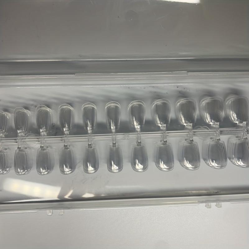 120pcs Clear Acrylic Nail Tips Medium Ballet Shape False Nail Tips