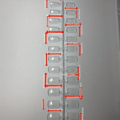 120pcs Clear Acrylic Nail Tips Medium Ballet Shape False Nail Tips