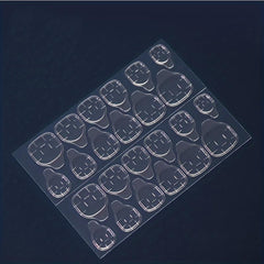 24 pcs Nude Coffin Ballerina Press On Nails with Butterfly Glitter False Nails