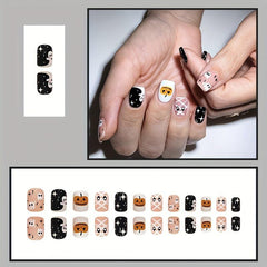 Halloween Press On Nails 72pcs Ghost Pumpkin