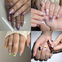 Halloween Press On Nails 72pcs Ghost Pumpkin