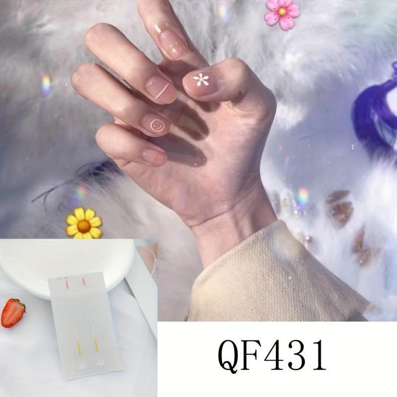 14 Pcs Sheet Minimalist Nail Strips Full Wrap Nail Polish