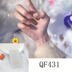 14 Pcs Sheet Minimalist Nail Strips Full Wrap Nail Polish