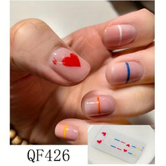 14 Pcs Sheet Minimalist Nail Strips Full Wrap Nail Polish