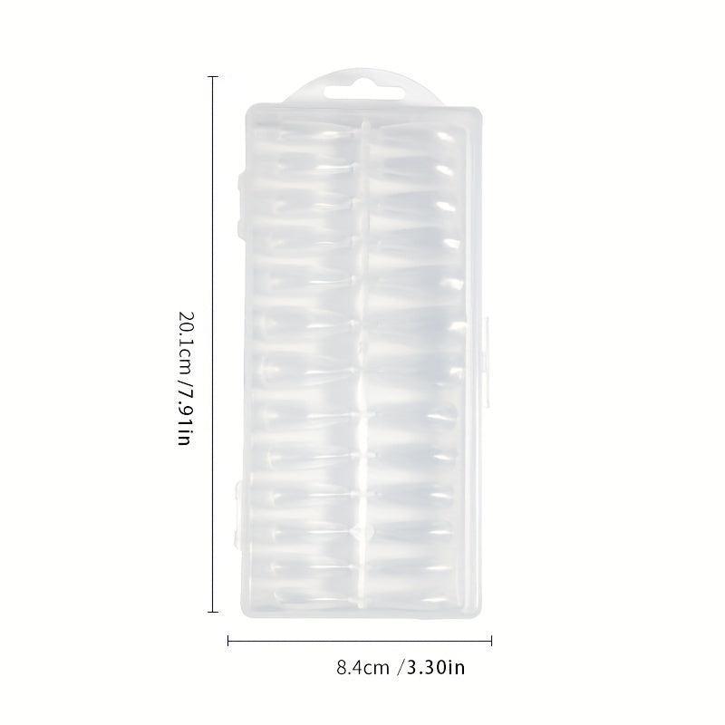 120pcs Matte Clear Acrylic Nail Tips Soft Gel False Nail Extension Manicure DIY
