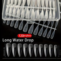 120pcs Matte Clear Acrylic Nail Tips Soft Gel False Nail Extension Manicure DIY