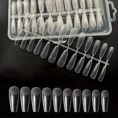 120pcs Matte Clear Acrylic Nail Tips Soft Gel False Nail Extension Manicure DIY