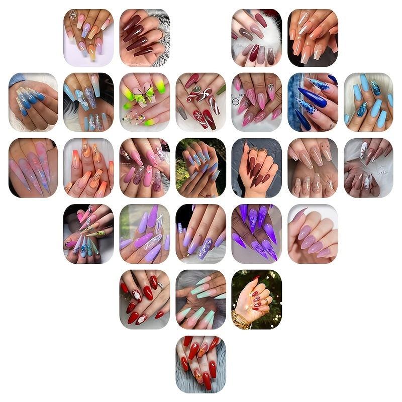500pcs Clear Soft Gel Nail Tips Pre-shaped False Nail Tips for Manicure Tools