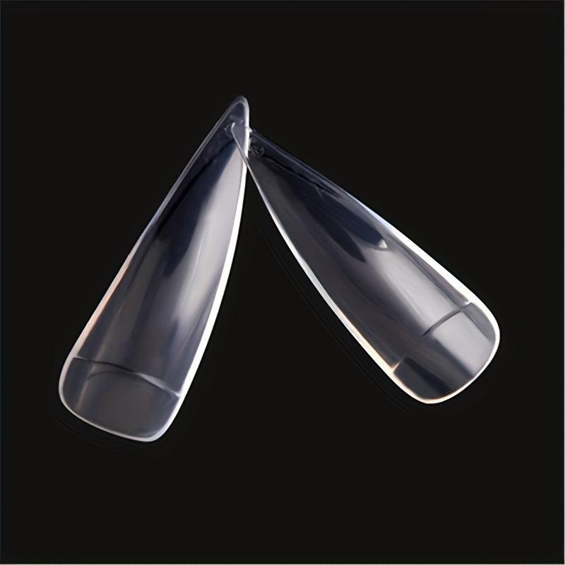 500pcs Clear Soft Gel Nail Tips Pre-shaped False Nail Tips for Manicure Tools