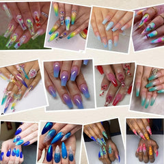 500pcs Clear Soft Gel Nail Tips Pre-shaped False Nail Tips for Manicure Tools