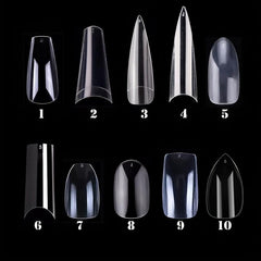 500pcs Clear Soft Gel Nail Tips Pre-shaped False Nail Tips for Manicure Tools