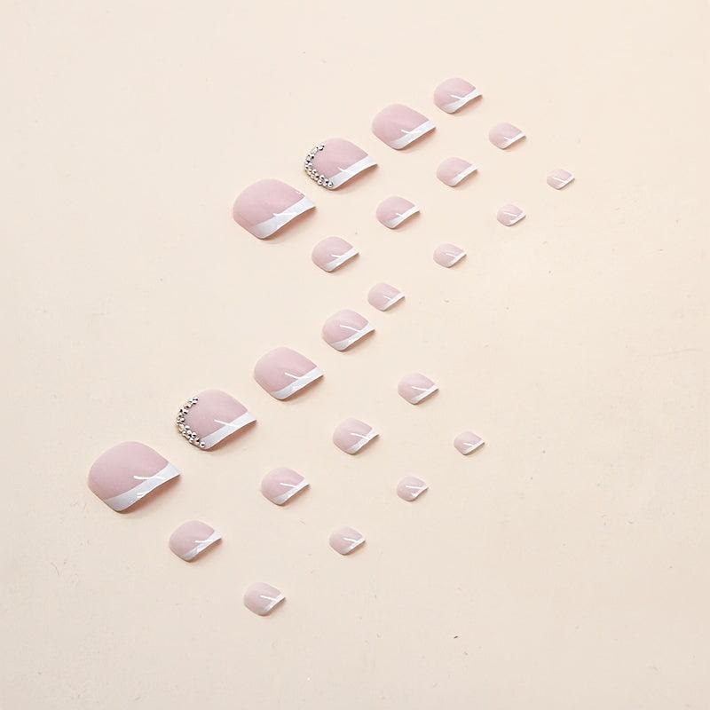 French Broken Diamond Foot Model Nail Powder Transparent Fresh Summer Essential
