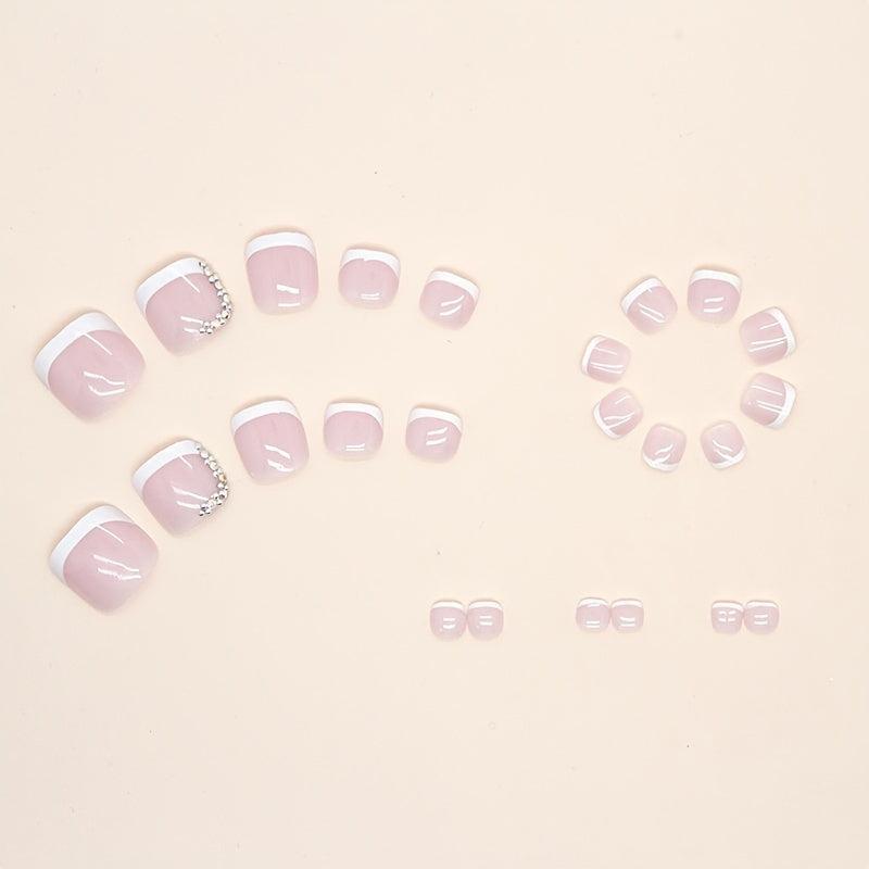 French Broken Diamond Foot Model Nail Powder Transparent Fresh Summer Essential