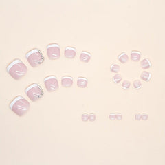 French Broken Diamond Foot Model Nail Powder Transparent Fresh Summer Essential