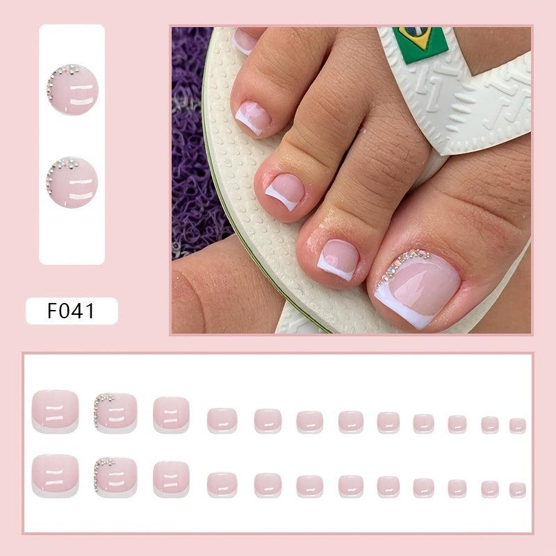 French Broken Diamond Foot Model Nail Powder Transparent Fresh Summer Essential