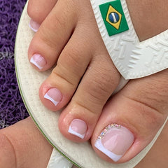 French Broken Diamond Foot Model Nail Powder Transparent Fresh Summer Essential