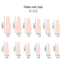 JIARUO Press On False Nails Medium Long Ballet Armor Plaid Glitter