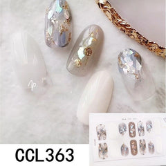 Y2K 3D Nail Strips Glossy Nail Wraps Self Adhesive Nail Art Decal Strip