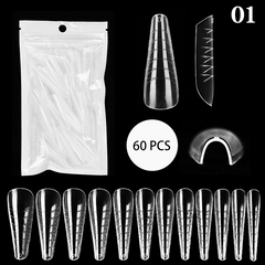 Acrylic Nail Extension Forms Clear Full Cover Tips Kit for Salon DIY