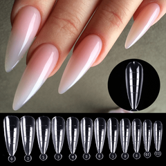 Acrylic Nail Extension Forms Clear Full Cover Tips Kit for Salon DIY