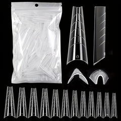 Acrylic Nail Extension Forms Clear Full Cover Tips Kit for Salon DIY