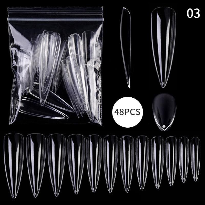 Acrylic Nail Extension Forms Clear Full Cover Tips Kit for Salon DIY