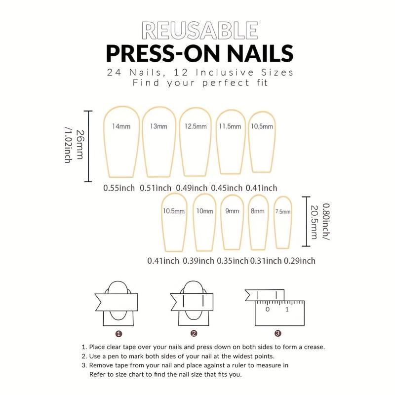 24pcs Press On Nails Glossy Milky Full Cover False Nails for Women and Girls