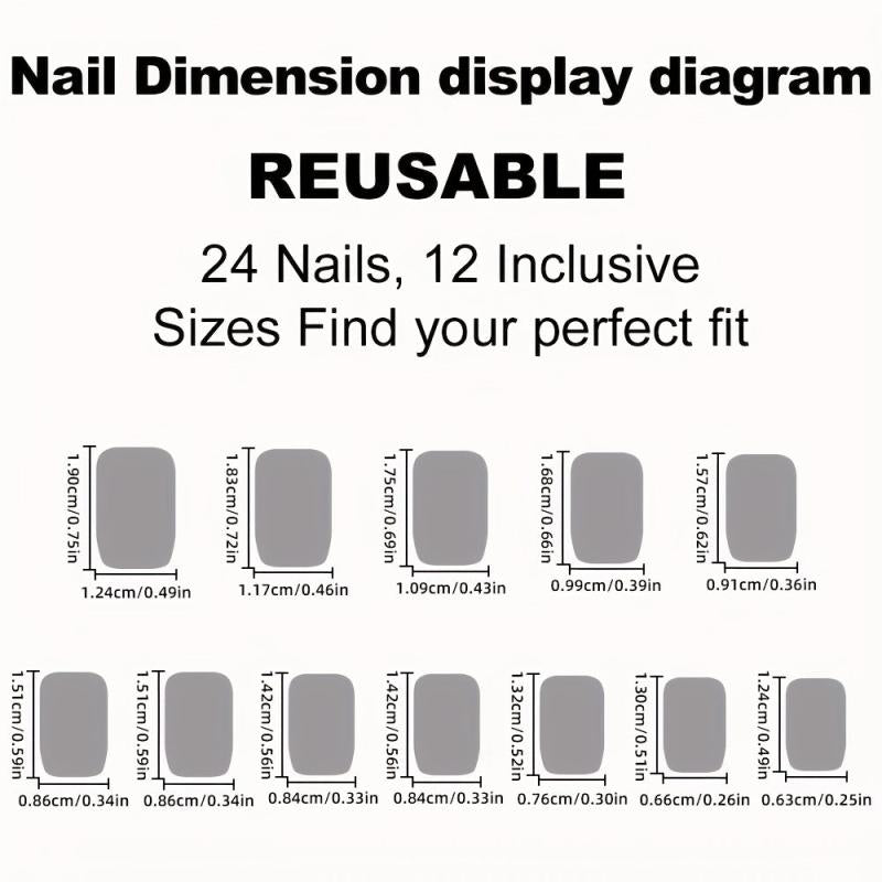 Matte Swirl Press On Nails Set for Women & Girls - Orange Pattern