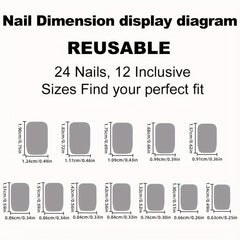 Matte Swirl Press On Nails Set for Women & Girls - Orange Pattern