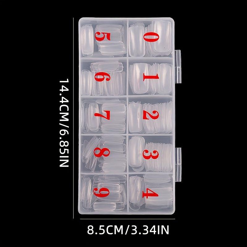 500pcs Soft Gel Nail Tips Natural Clear Acrylic Nail Tips