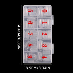 500pcs Soft Gel Nail Tips Natural Clear Acrylic Nail Tips