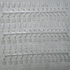 240pcs Matte Oval Short Gel Nail Tips for Nail Extension