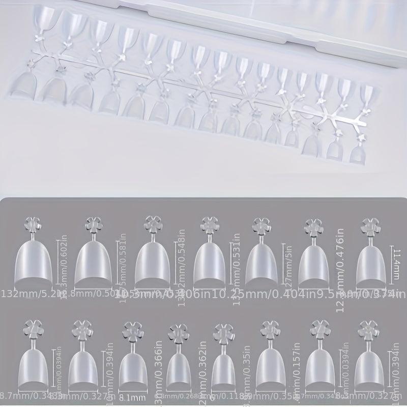 240pcs Matte Oval Short Gel Nail Tips for Nail Extension