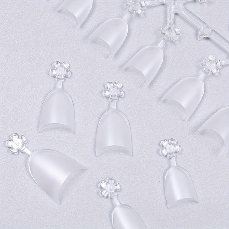 240pcs Matte Oval Short Gel Nail Tips for Nail Extension