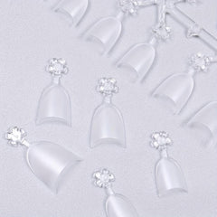 240pcs Matte Oval Short Gel Nail Tips for Nail Extension