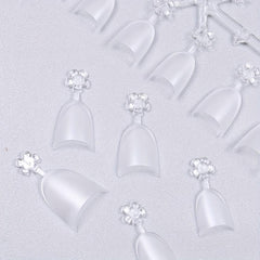 240pcs Matte Oval Short Gel Nail Tips for Nail Extension