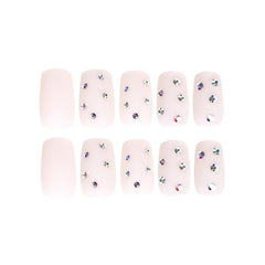 24pcs Matte Press On Nails with Glue for Nail Art - Long Lasting False Nails