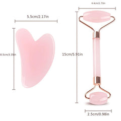 Facial Roller & Gua Sha Set - Beauty Tool for Anti-Aging & Wrinkle Reduction
