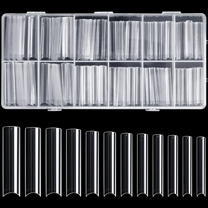 240 pcs XXL Square False Nails Tips Assorted Sizes Acrylic with Box