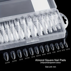 Soft Gel Nail Tips Clear Acrylic Nail Tips Medium Almond Shaped False Nail Tips