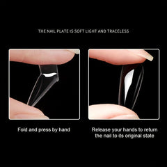 Soft Gel Nail Tips Clear Acrylic Nail Tips Medium Almond Shaped False Nail Tips