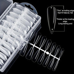 Soft Gel Nail Tips Clear Acrylic Nail Tips Medium Almond Shaped False Nail Tips
