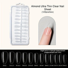 Soft Gel Nail Tips Clear Acrylic Nail Tips Medium Almond Shaped False Nail Tips