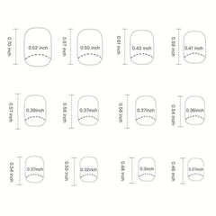 24 pcs Glossy Squoval Press On Nails Long Lasting Easy Apply