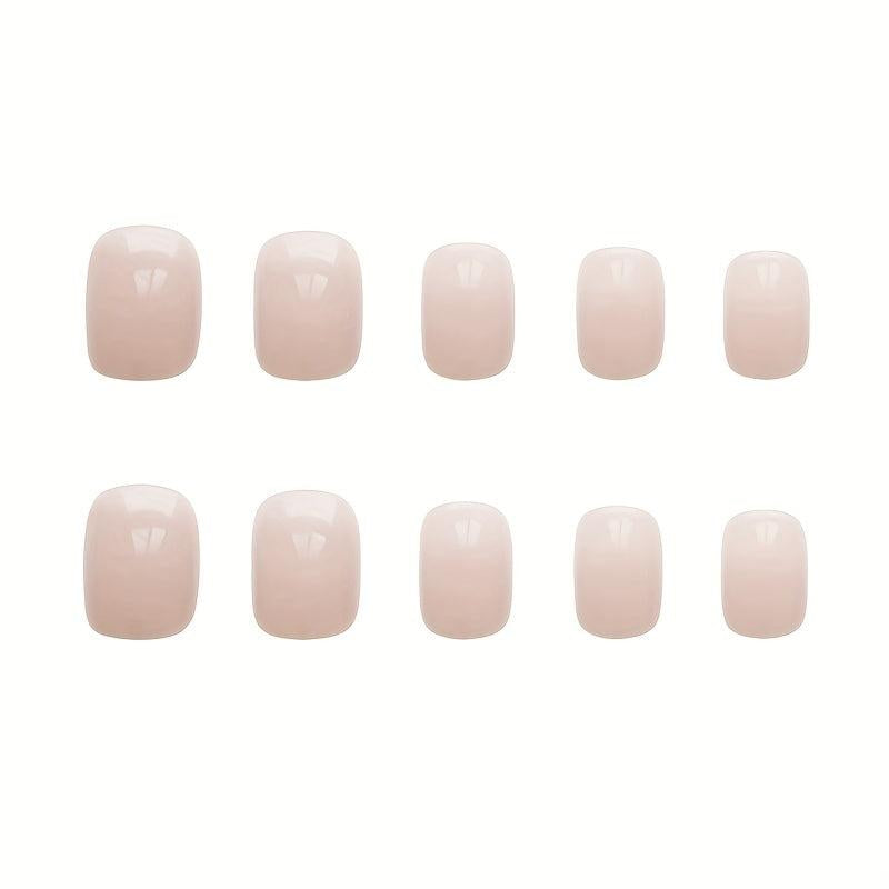 24 pcs Glossy Squoval Press On Nails Long Lasting Easy Apply